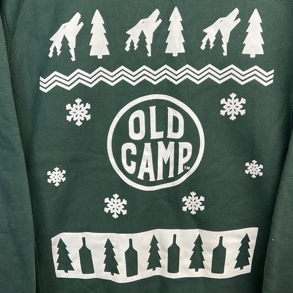 Old Camp Whiskey Reverse Weave Sweat Shirt Hunter Green Independent Trading Sz S - Picture 3 of 7
